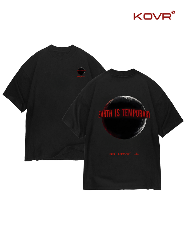 TEE "EARTH IS TEMPORARY" - Black