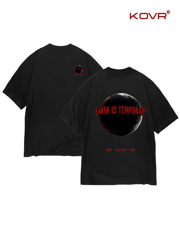 TEE "EARTH IS TEMPORARY" - Black