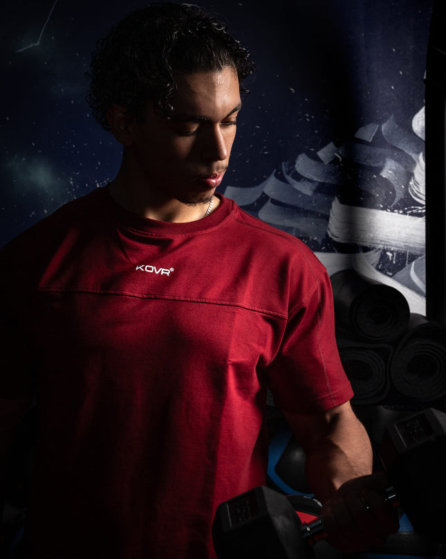 Performance Tee "Your body will testify" Burgundy