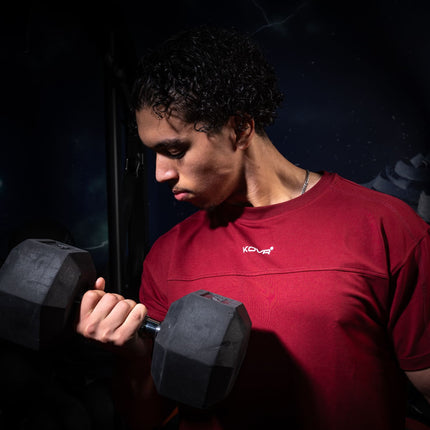 Performance Tee "Your body will testify" Burgundy