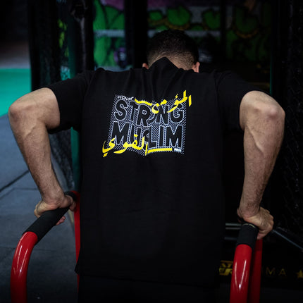 Performance Tee "Strong muslim club" black