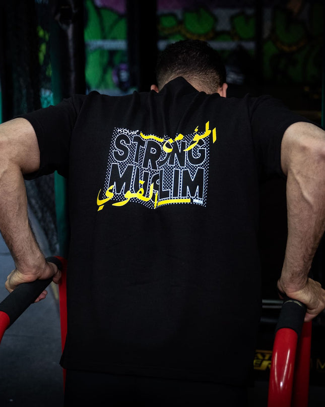 Performance Tee "Strong muslim club" black