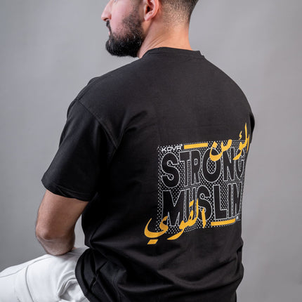 Performance Tee "Strong muslim club" black