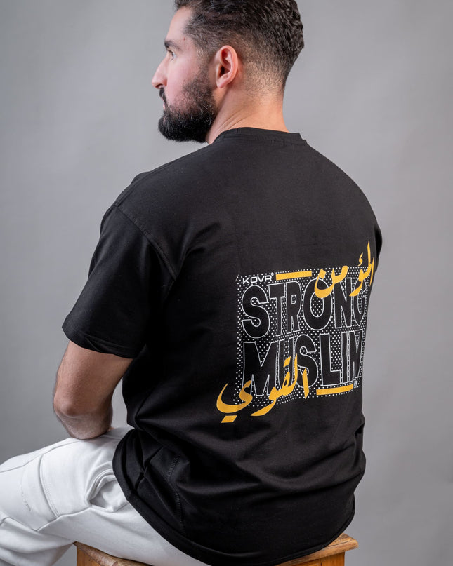 Performance Tee "Strong muslim club" black
