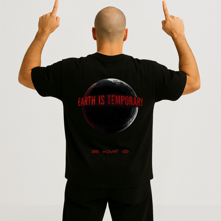 TEE "EARTH IS TEMPORARY" - Black