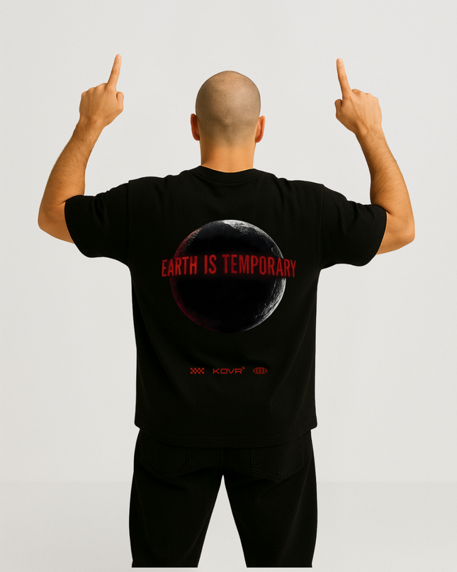 TEE "EARTH IS TEMPORARY" - Black